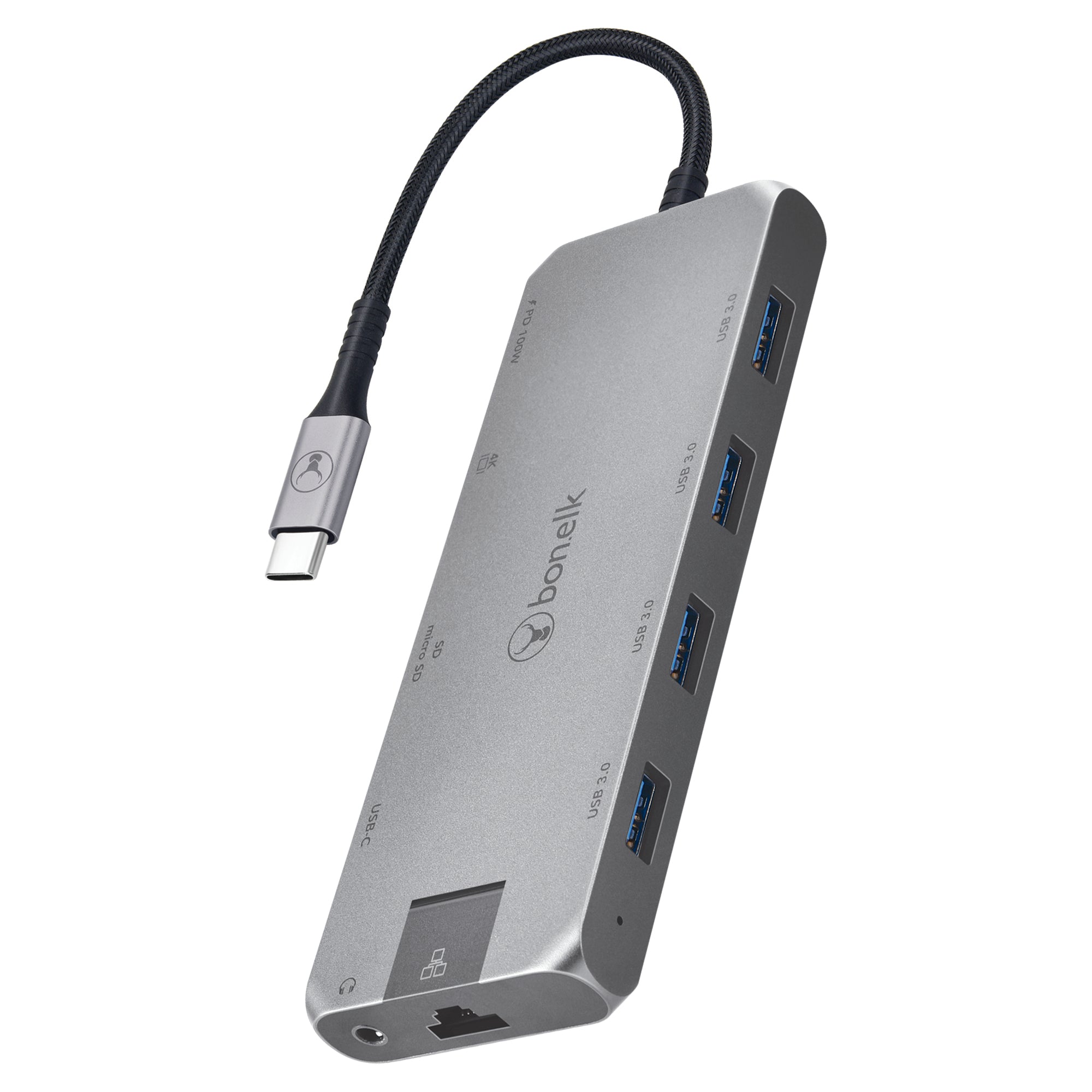 Bonelk Long-Life Slim UBS-C to 2 Port USB-A Hub
