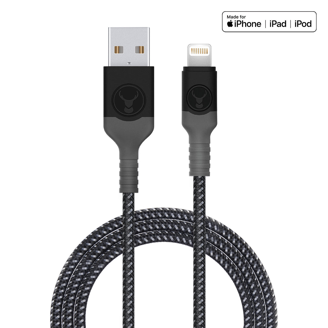 Bonelk Long-Life USB to Lightning Cable (1.2m) - Black