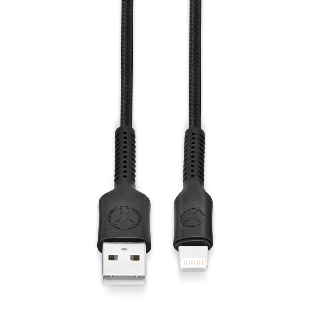 Bonelk Long-Life Easy-Grip USB-A to Lightning Cable (1.2m) - Black