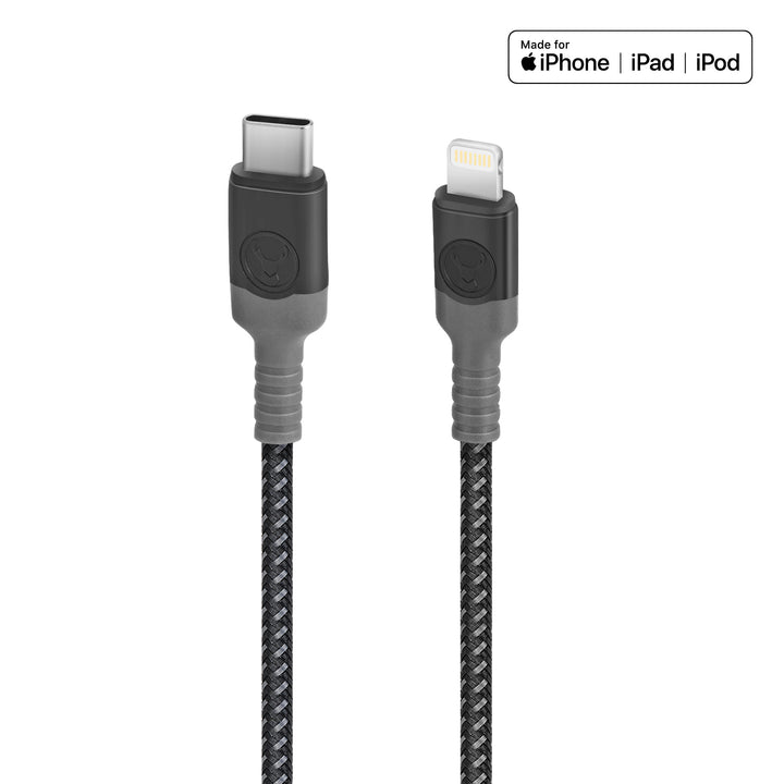 Bonelk Long-Life USB-C to Lightning Cable (1.2m) - Black