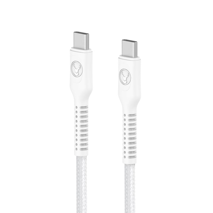 Bonelk Long-Life Easy-Grip USB-A to USB-C Cable, 60W (1.2m) - White