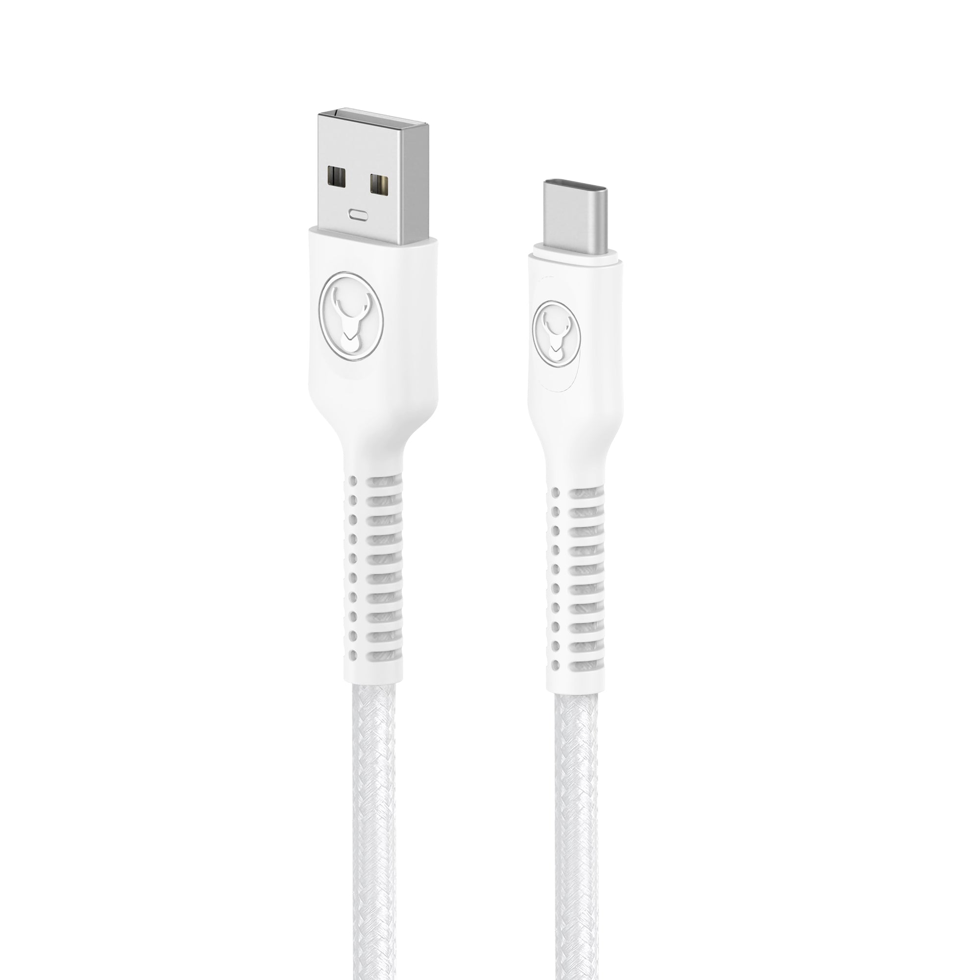 Bonelk Long-Life Easy-Grip USB-A to USB-C Cable, 60W (1.2m) - White