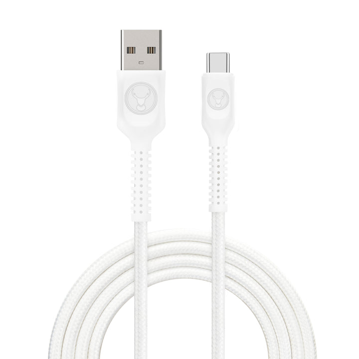Bonelk Long-Life Easy-Grip USB-A to USB-C Cable, 60W (2m) - White