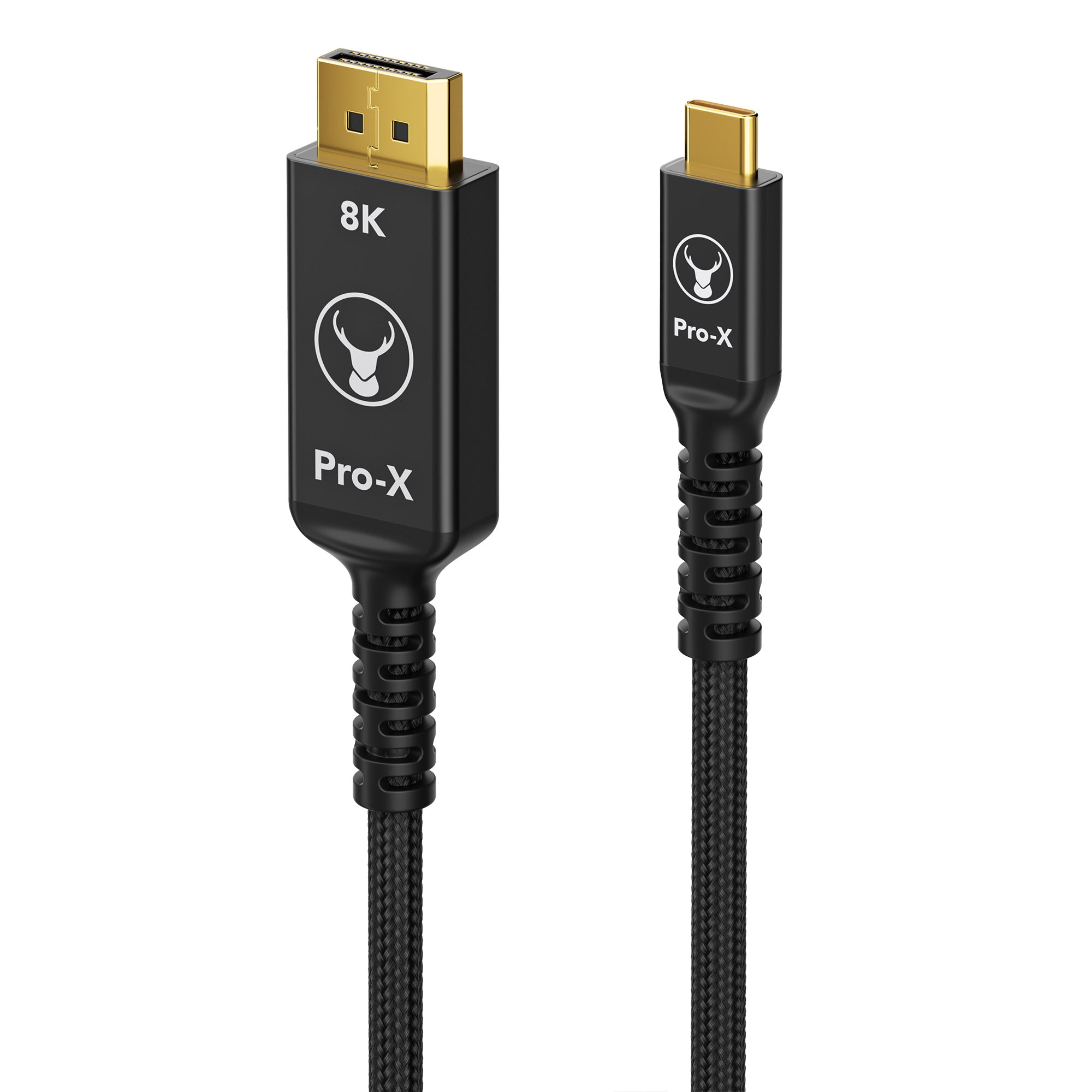Bonelk Pro-X Long-Life USB-C to 8K DisplayPort Cable (1.5m) - Black
