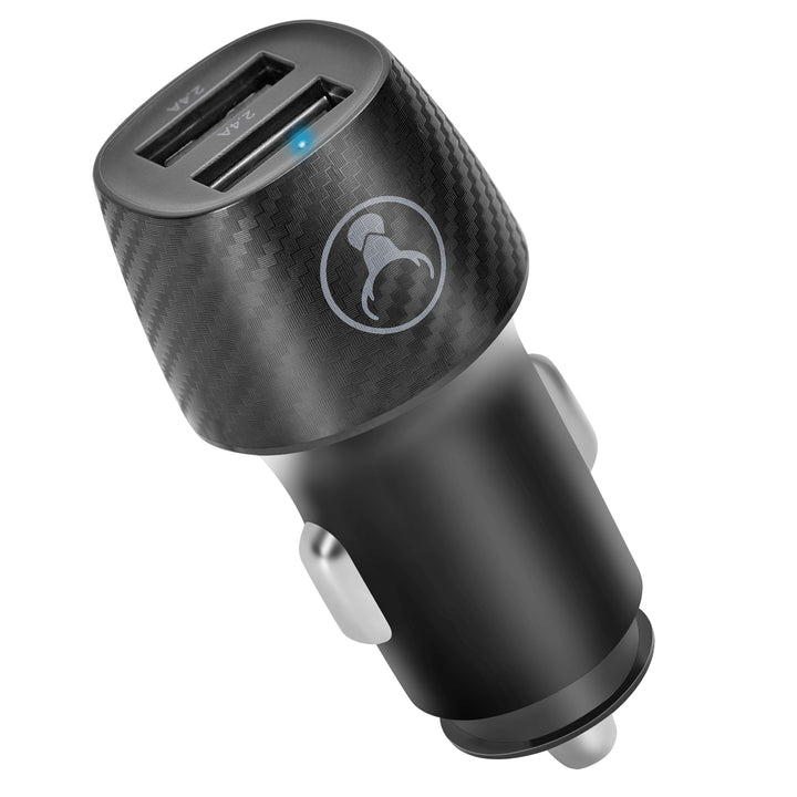 Bonelk Car Charger, Carbon Series, 2 x USB, 4.8A - Black