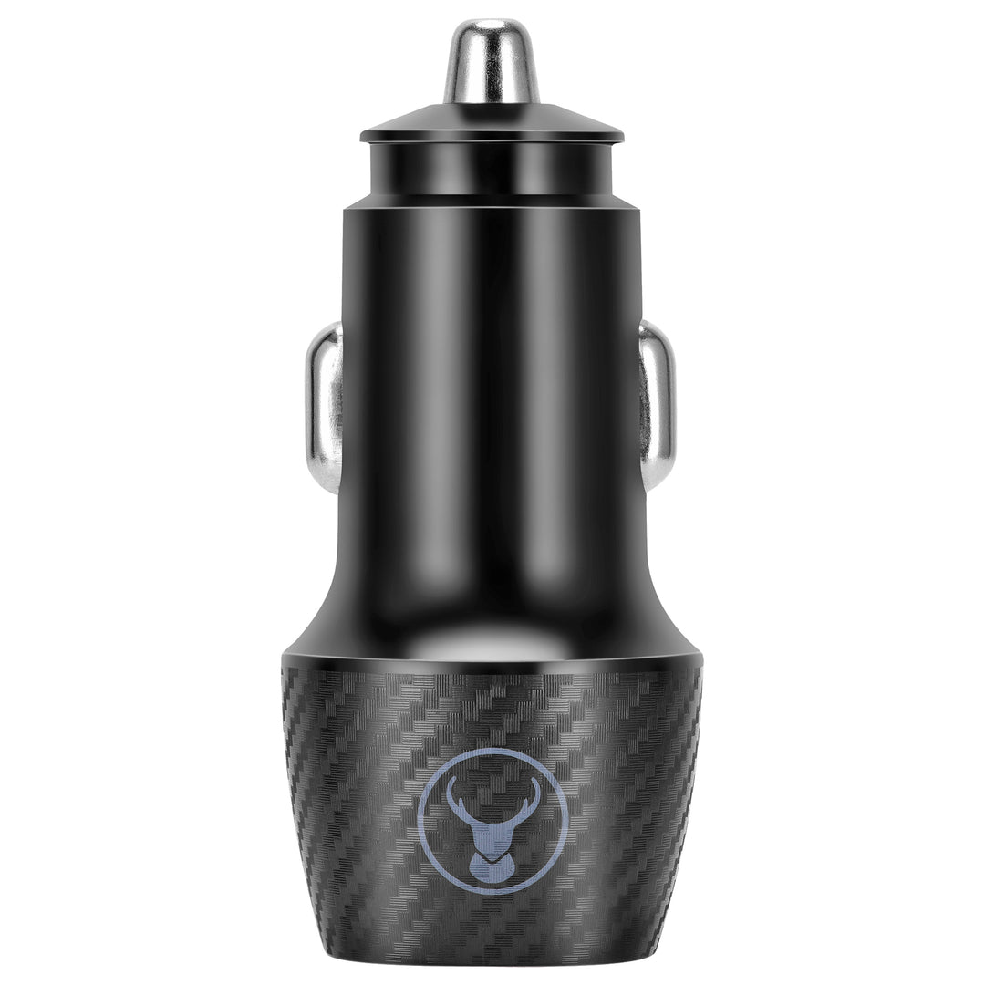 Bonelk Car Charger, Carbon Series, 2 x USB, 4.8A - Black