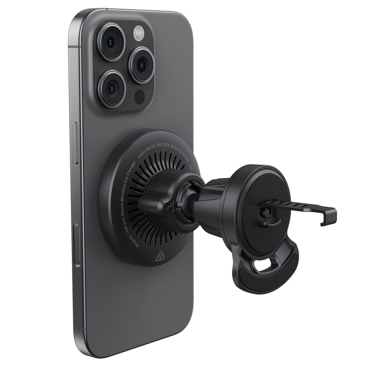 Bonelk Magnetic 15W Wireless Charging Vent Mount + PD 30W Car Charger - Black