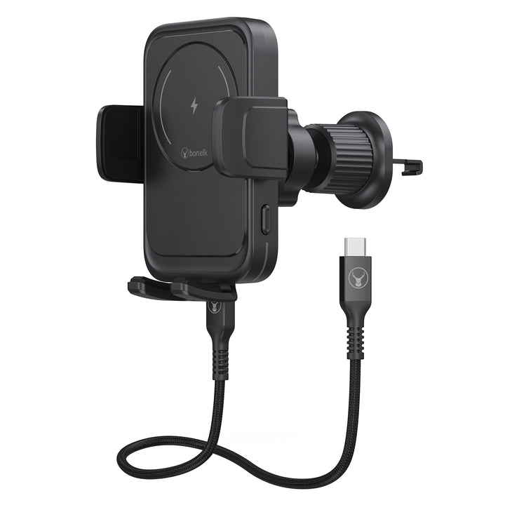 Bonelk Universal 15W Wireless Charging Vent Mount Phone Holder - Black