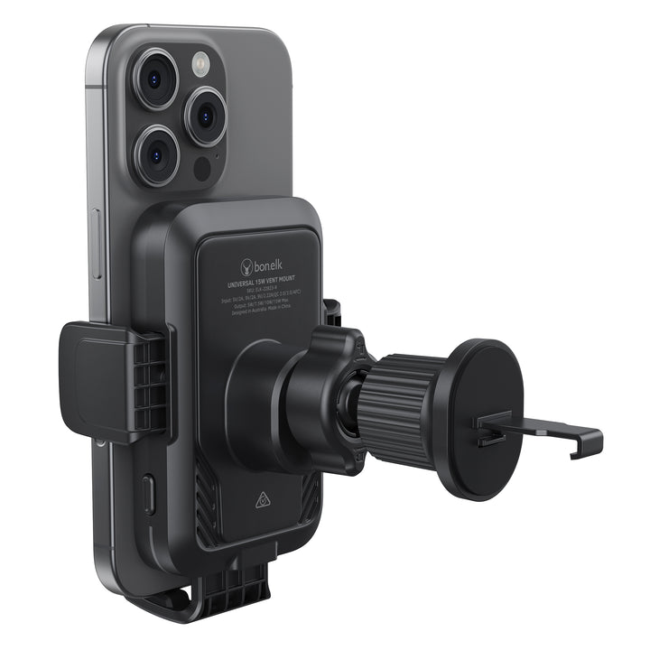 Bonelk Universal 15W Wireless Charging Vent Mount Phone Holder - Black