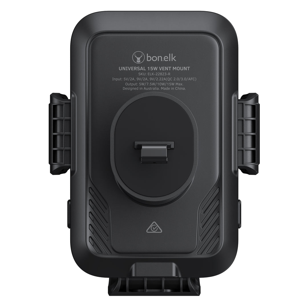 Bonelk Universal 15W Wireless Charging Vent Mount Phone Holder - Black