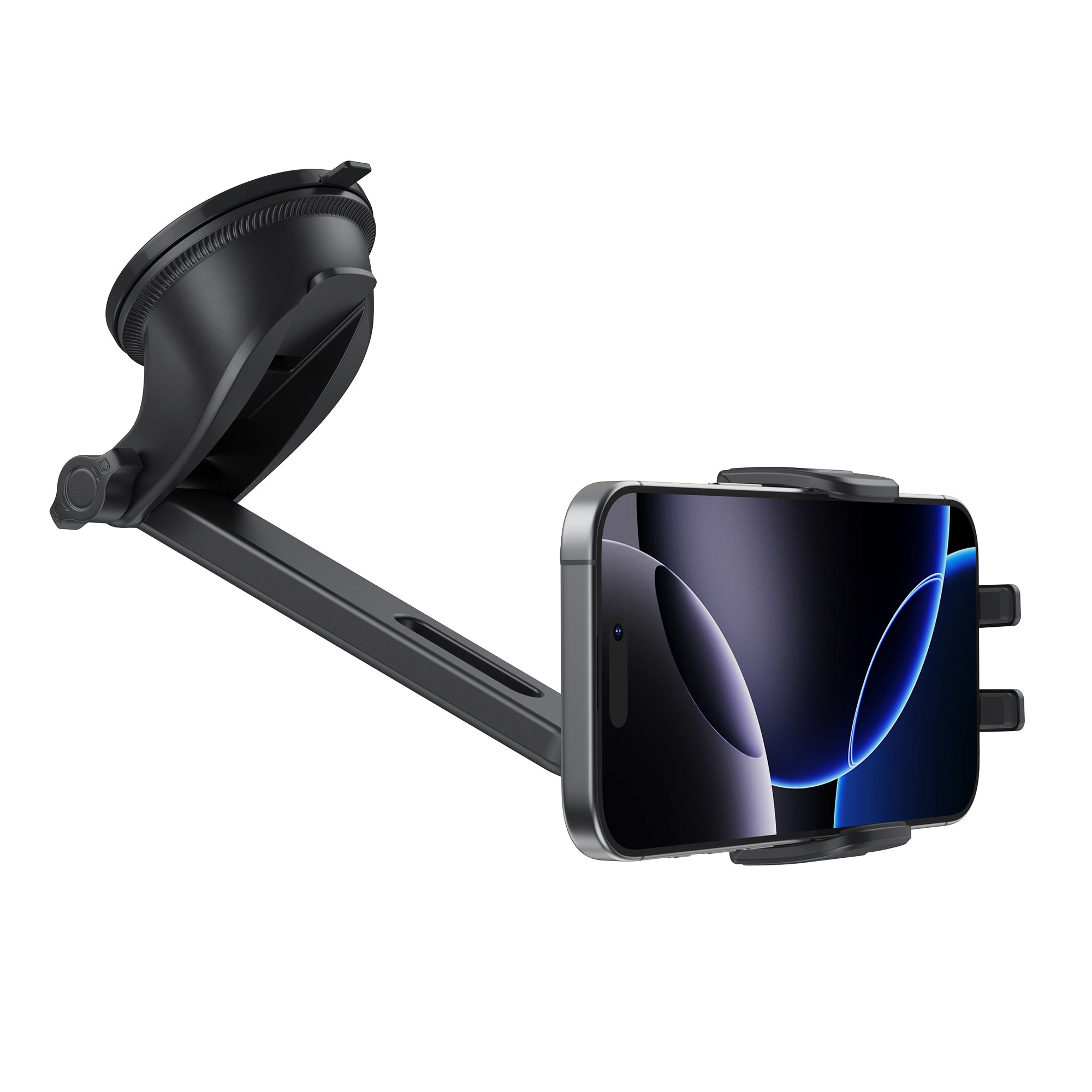 Bonelk Universal Extend Suction Mount, 15W Wireless Charging Phone Holder - Black