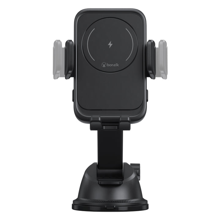 Bonelk Universal Extend Suction Mount, 15W Wireless Charging Phone Holder - Black