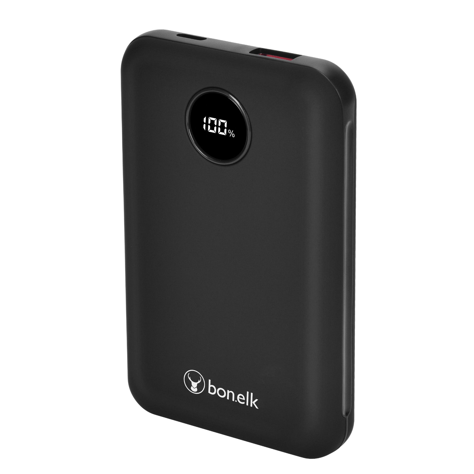 Bonelk 10k mAh Power Bank Mini, 1 x USB-C PD20W, 1 x USB-A QC22.5W - Black