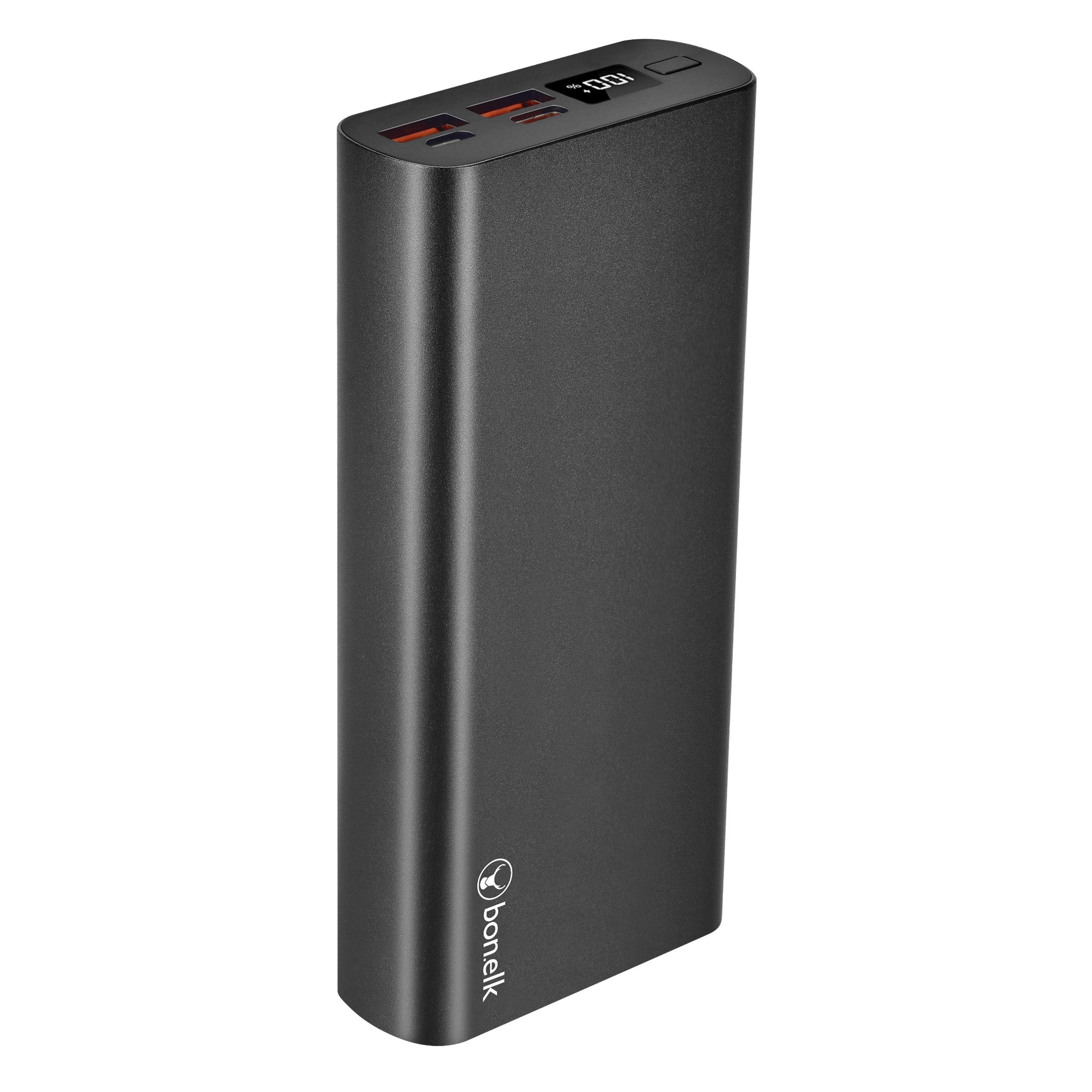 Bonelk 20k mAh Power Bank Slim Eco Series, 1 x USB-C PD20W, 2 x USB-A QC18W - Black