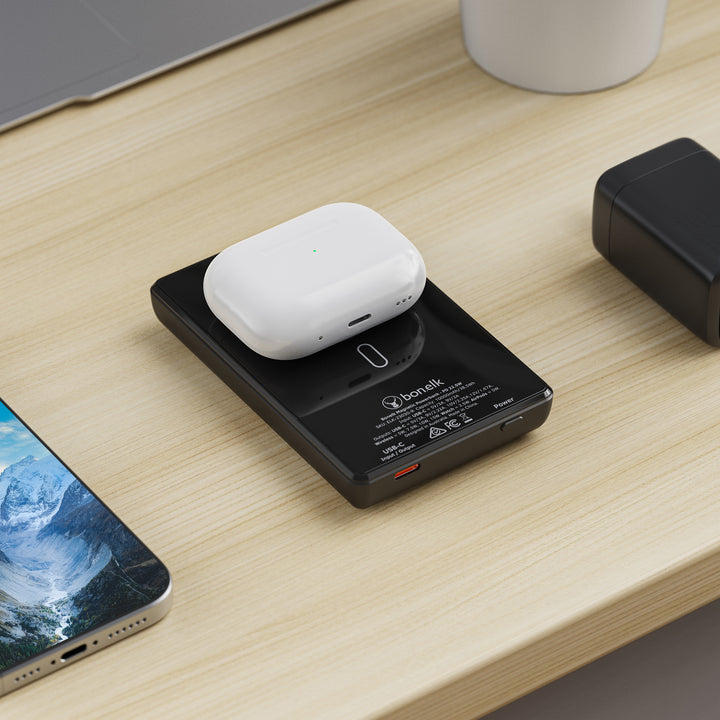 Bonelk Magnetic 5in1 Wireless Charging Power Bank 10k mAh