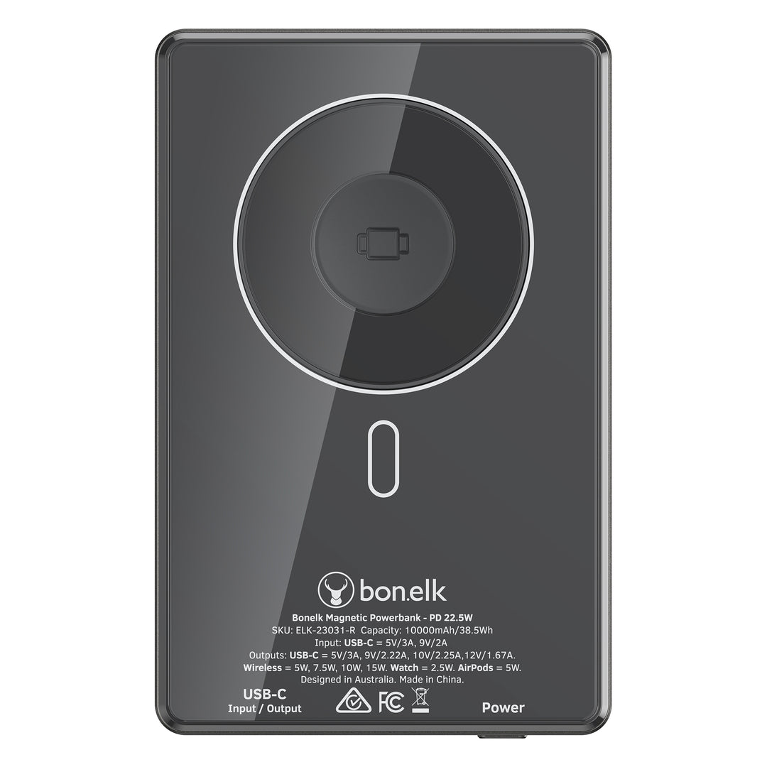 Bonelk Magnetic 5in1 Wireless Charging Power Bank 10k mAh