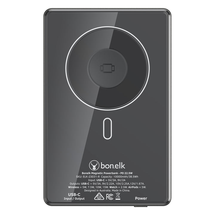 Bonelk Magnetic 5in1 Wireless Charging Power Bank 10k mAh