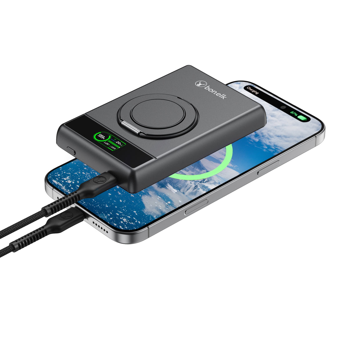 Bonelk Magnetic 5in1 Wireless Charging Power Bank 10k mAh
