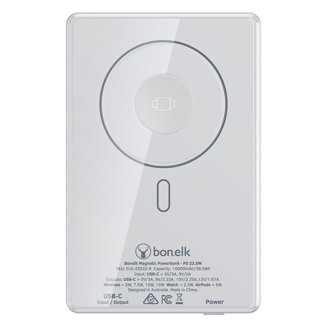 Bonelk Magnetic 5in1 Wireless Charging Power Bank 10k mAh