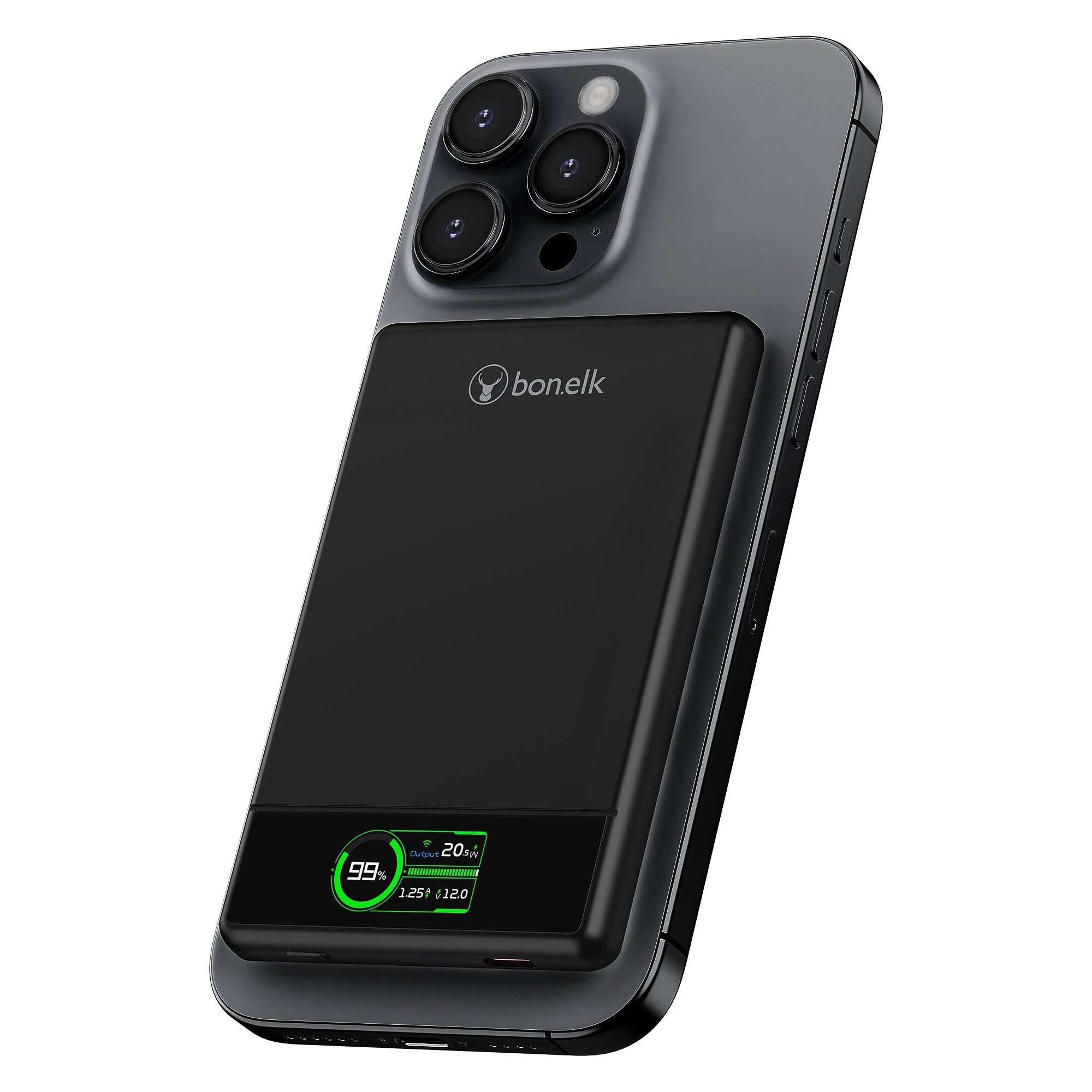 Bonelk Magnetic 4in1 Wireless Charging Power Bank 5k mAh - Black
