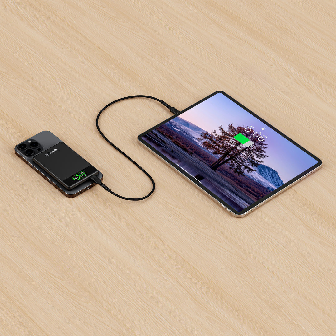 Bonelk Magnetic 4in1 Wireless Charging Power Bank 5k mAh - Black