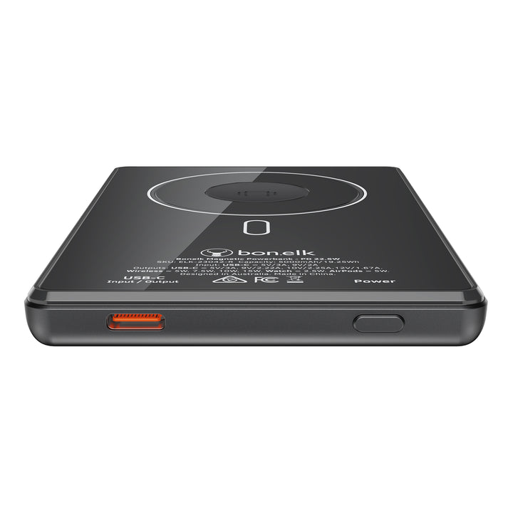 Bonelk Magnetic 4in1 Wireless Charging Power Bank 5k mAh - Space Grey