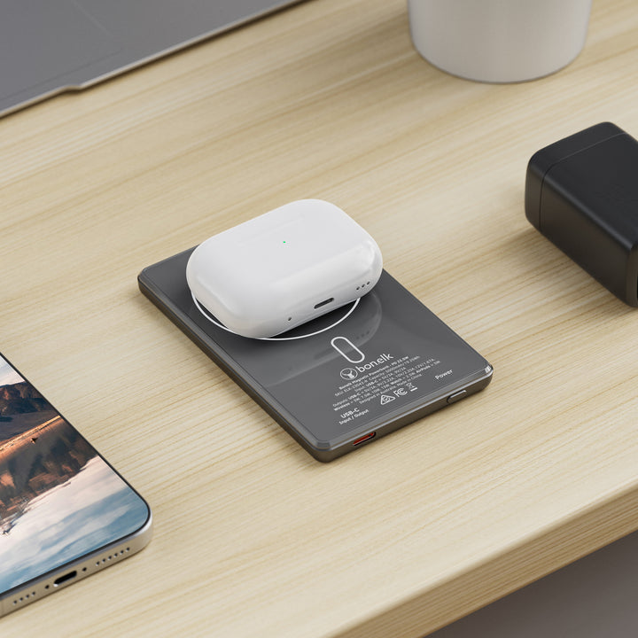 Bonelk Magnetic 4in1 Wireless Charging Power Bank 5k mAh - Space Grey