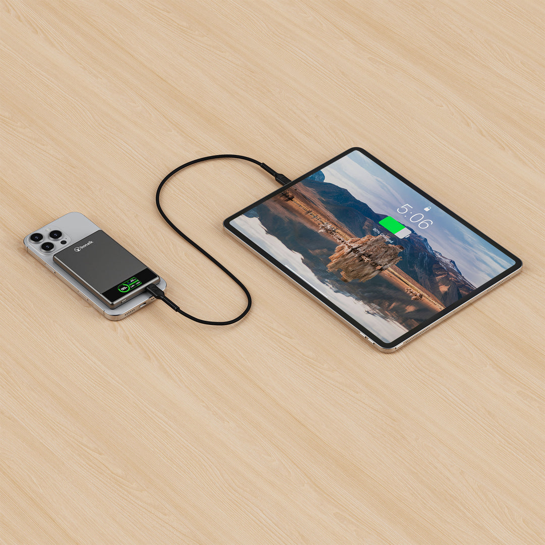 Bonelk Magnetic 4in1 Wireless Charging Power Bank 5k mAh - Space Grey