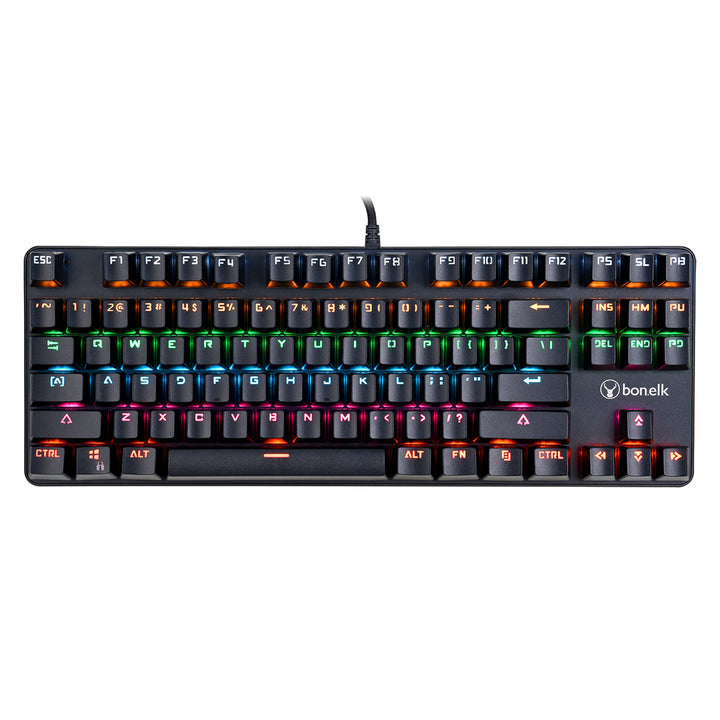 Bonelk Gaming RGB Mechanical Keyboard, USB, Compact, K-428 - Black