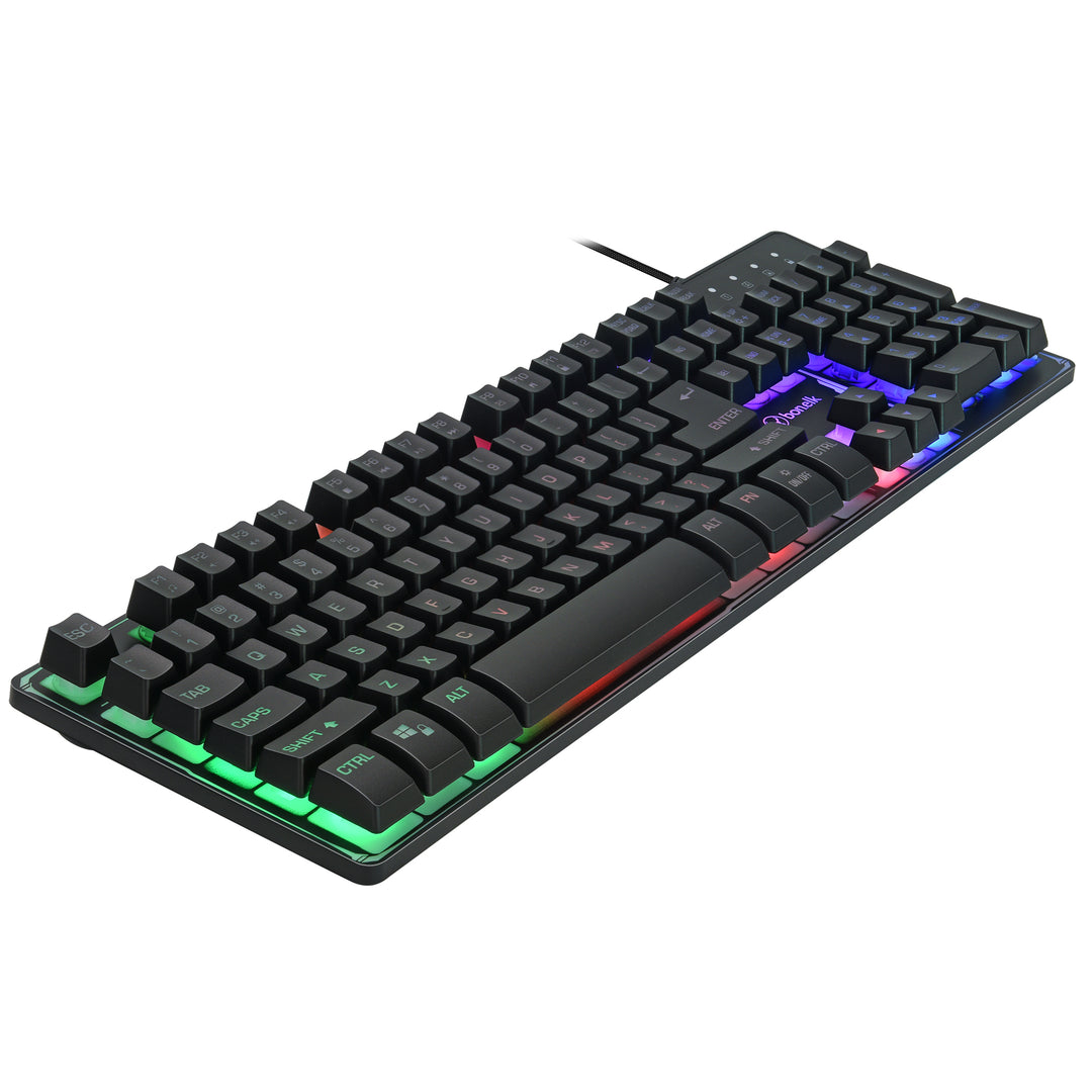 Bonelk Gaming LED Backlit Keyboard, USB, Full Size, K-308 - Black