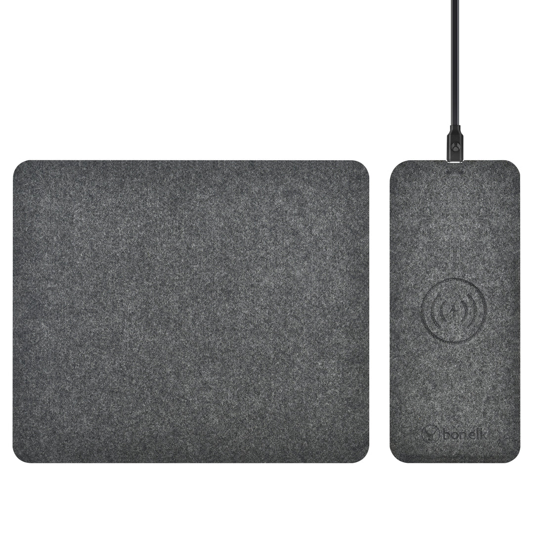 Bonelk Wireless Charging Split Mouse Mat - Grey