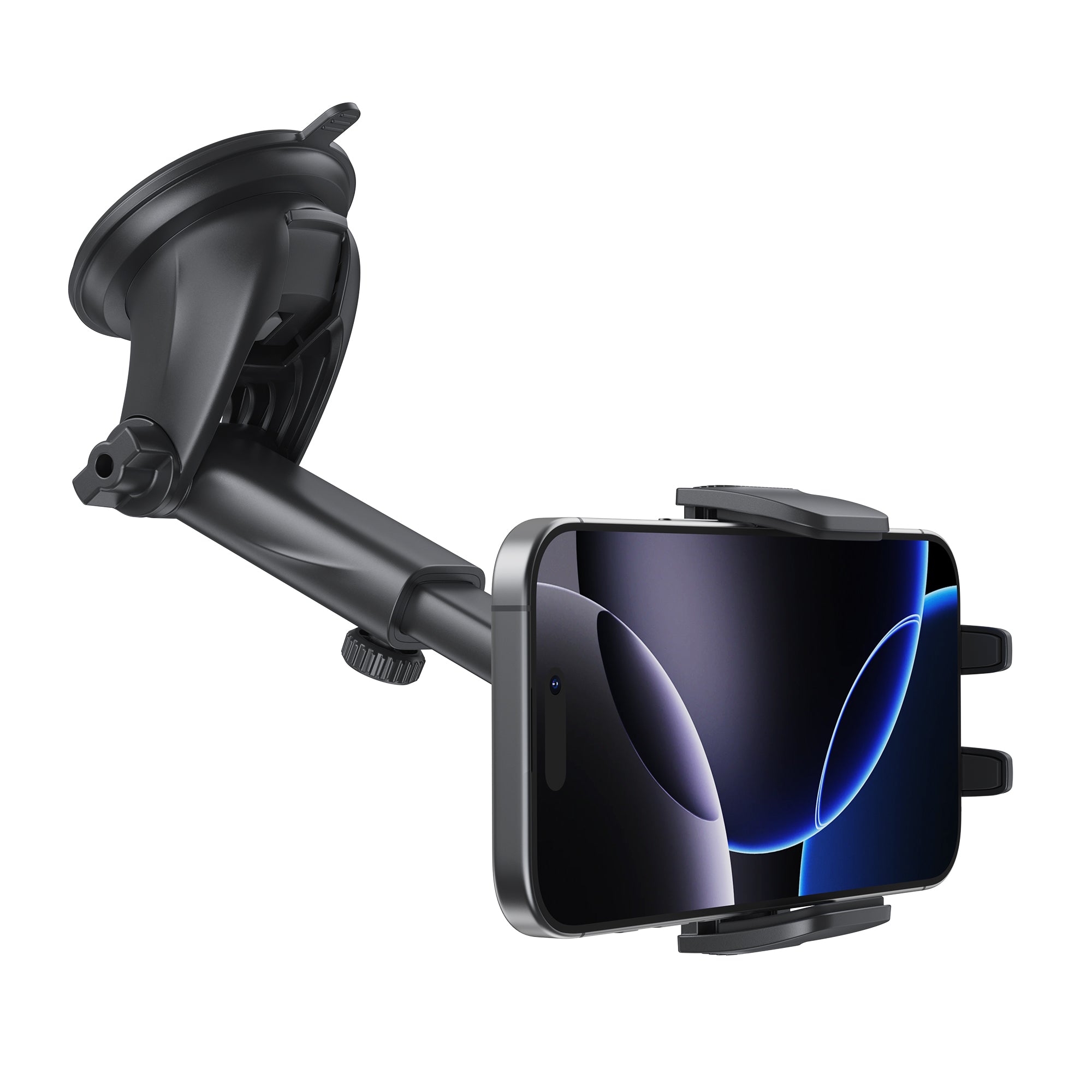Bonelk Universal Suction Mount Extendable Phone Holder - Black