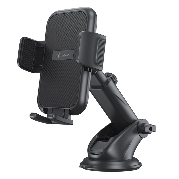 Bonelk Universal Suction Mount Extendable Phone Holder - Black