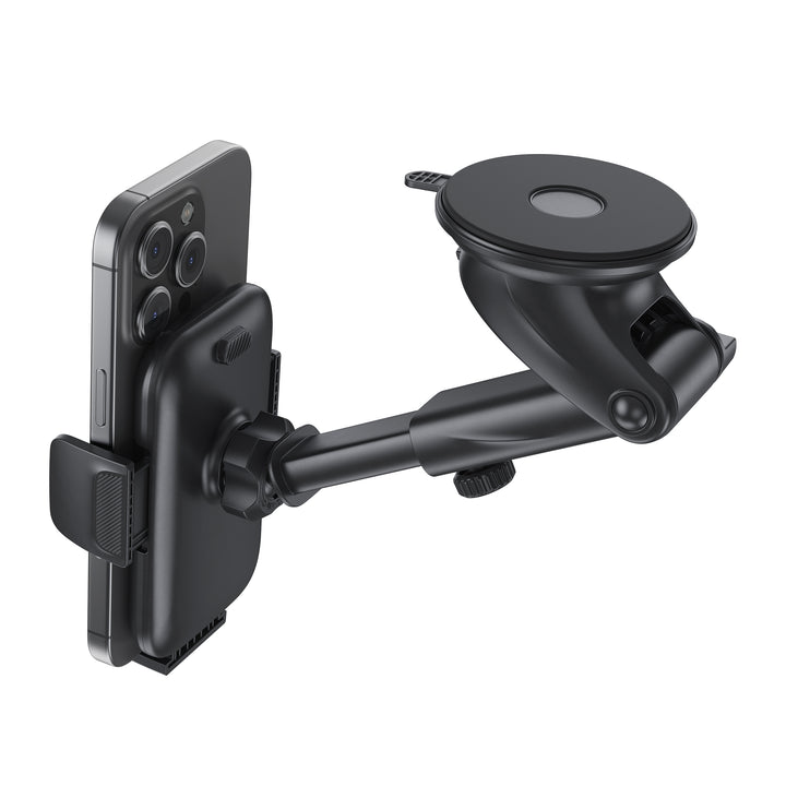 Bonelk Universal Suction Mount Extendable Phone Holder - Black