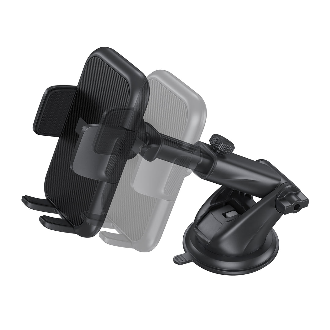 Bonelk Universal Suction Mount Extendable Phone Holder - Black