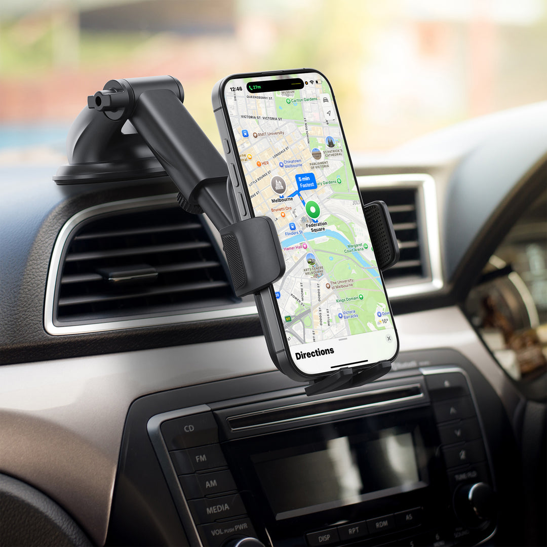 Bonelk Universal Suction Mount Extendable Phone Holder - Black