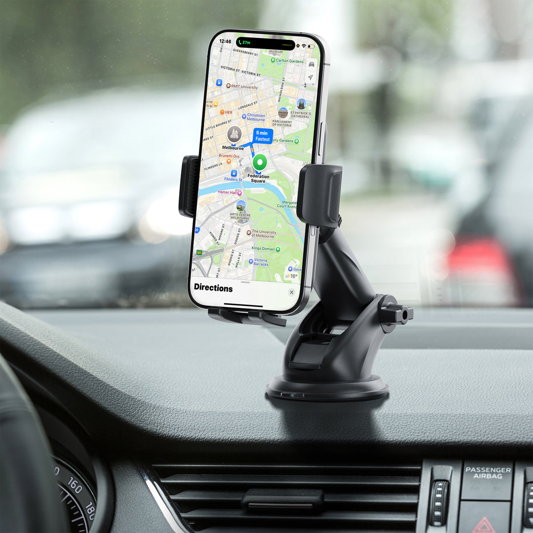 Bonelk Universal Suction Mount Extendable Phone Holder - Black