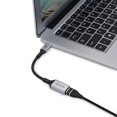Bonelk Long-Life USB-C to USB-A Adapter (15cm)  - Space Grey