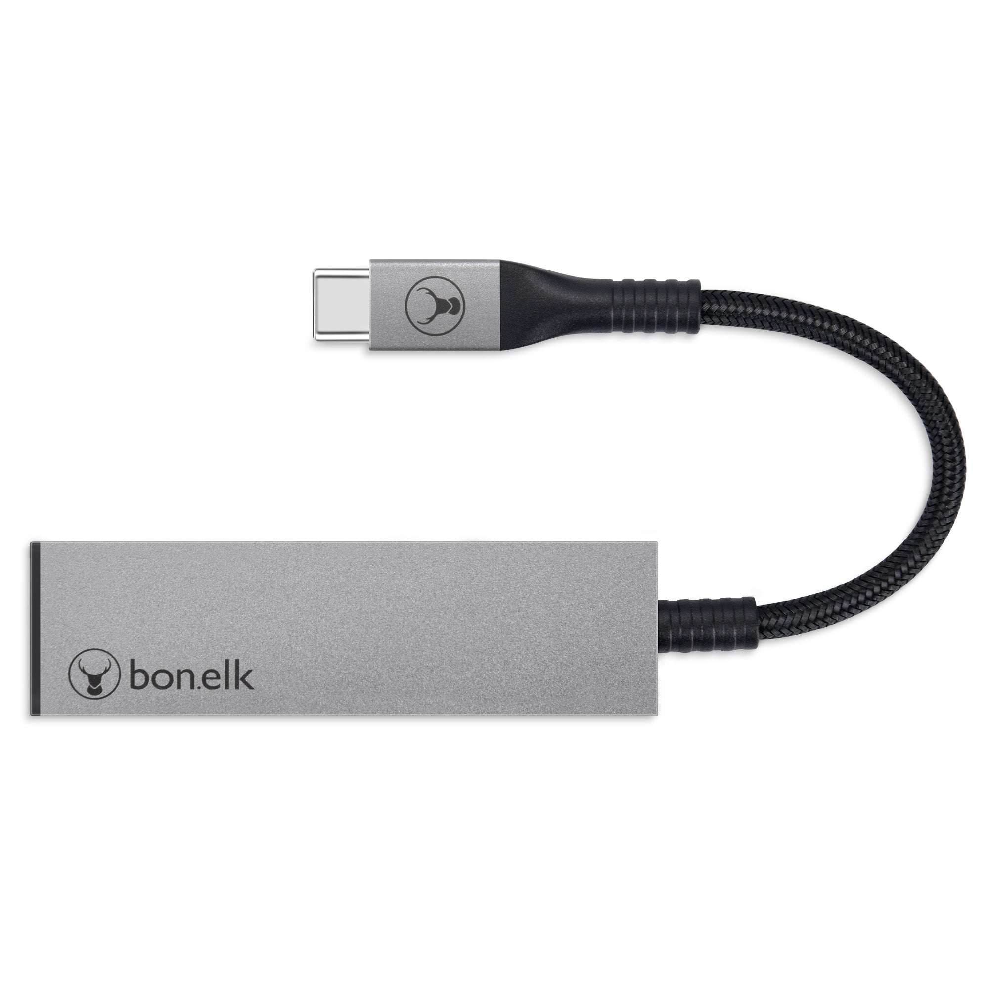 Bonelk Long-Life USB-C to 2 Port USB 3.0 Slim Hub -  Space Grey