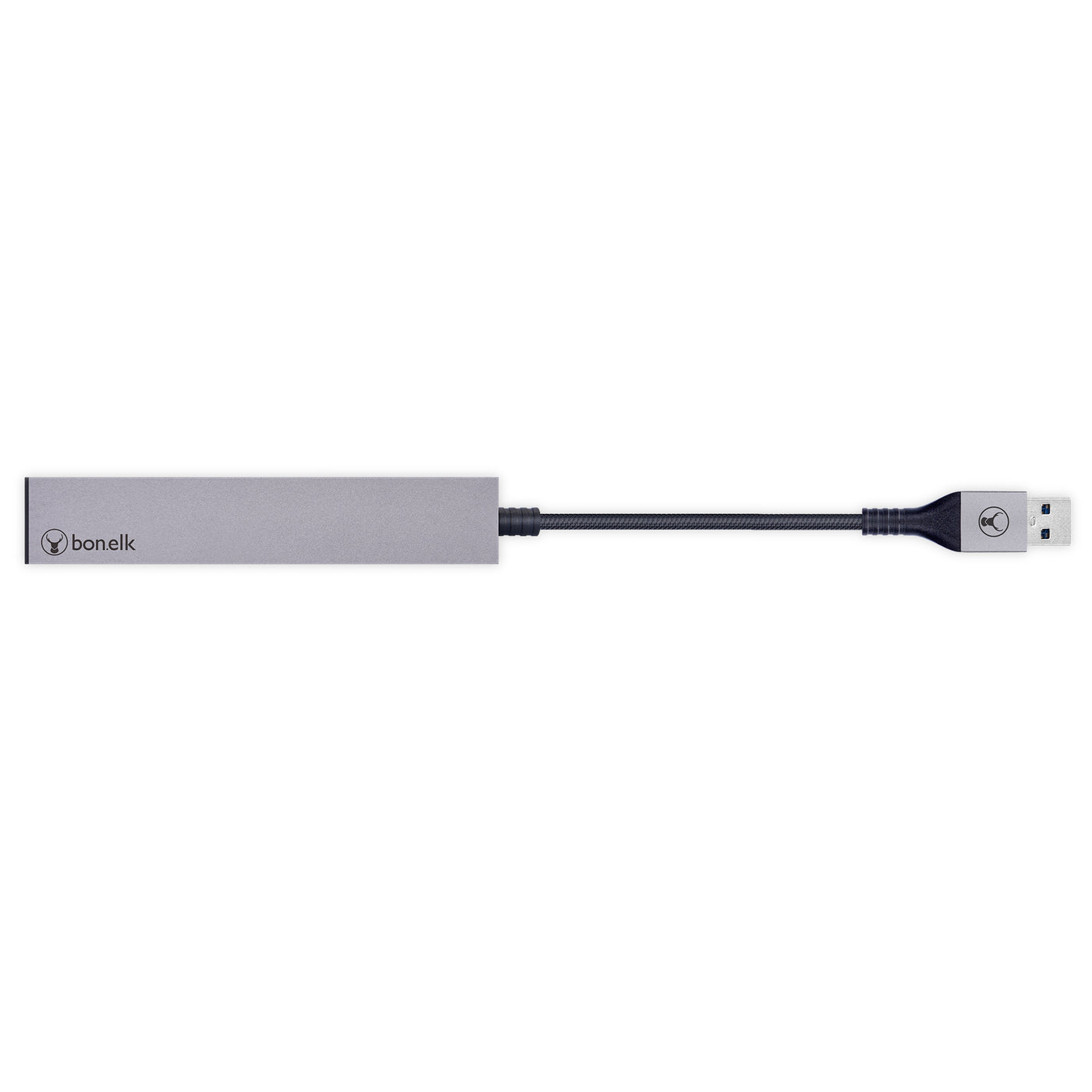 Bonelk Long-Life USB-A to 4 Port USB 3.0 Slim Hub - Space Grey