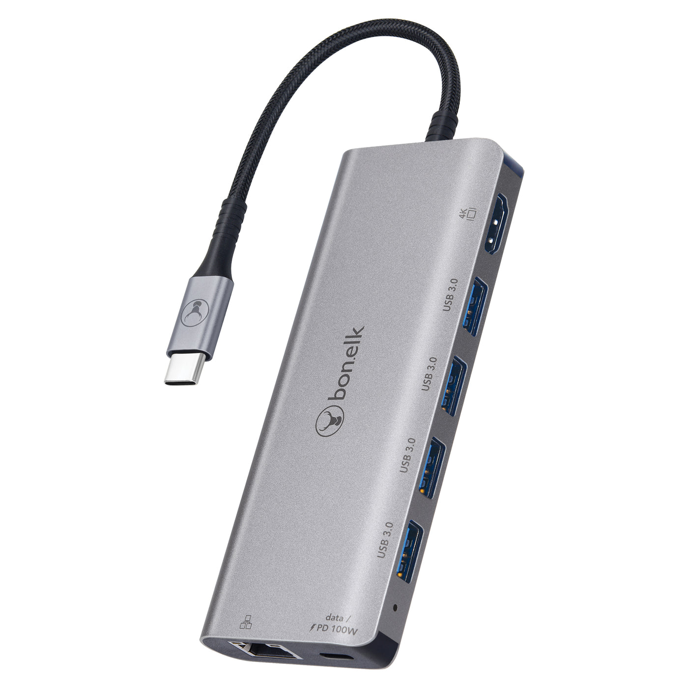 Bonelk Long-Life USB-C to 7in1 Multiport Hub - Space Grey
