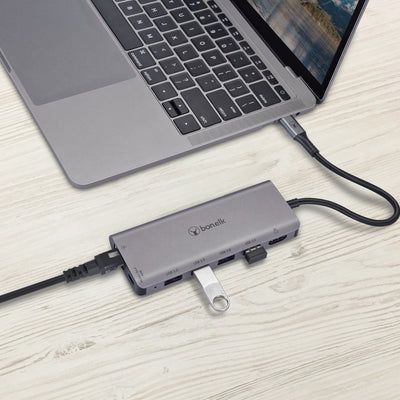 Bonelk Long-Life USB-C to 7in1 Multiport Hub - Space Grey