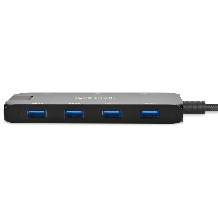 Bonelk Long-Life USB-C to 8in1 Multiport Hub - Black