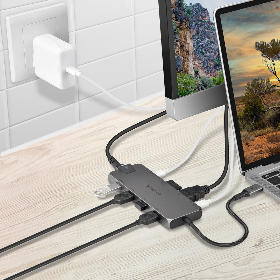 Bonelk Long-Life USB-C to 11in1 Multiport Hub - Space Grey