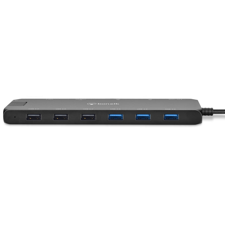 Bonelk Long-Life USB-C to 14in1 Multiport Hub - Black