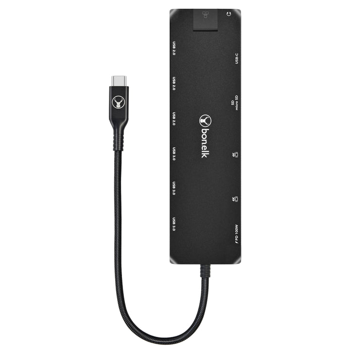 Bonelk Long-Life USB-C to 14in1 Multiport Hub - Black