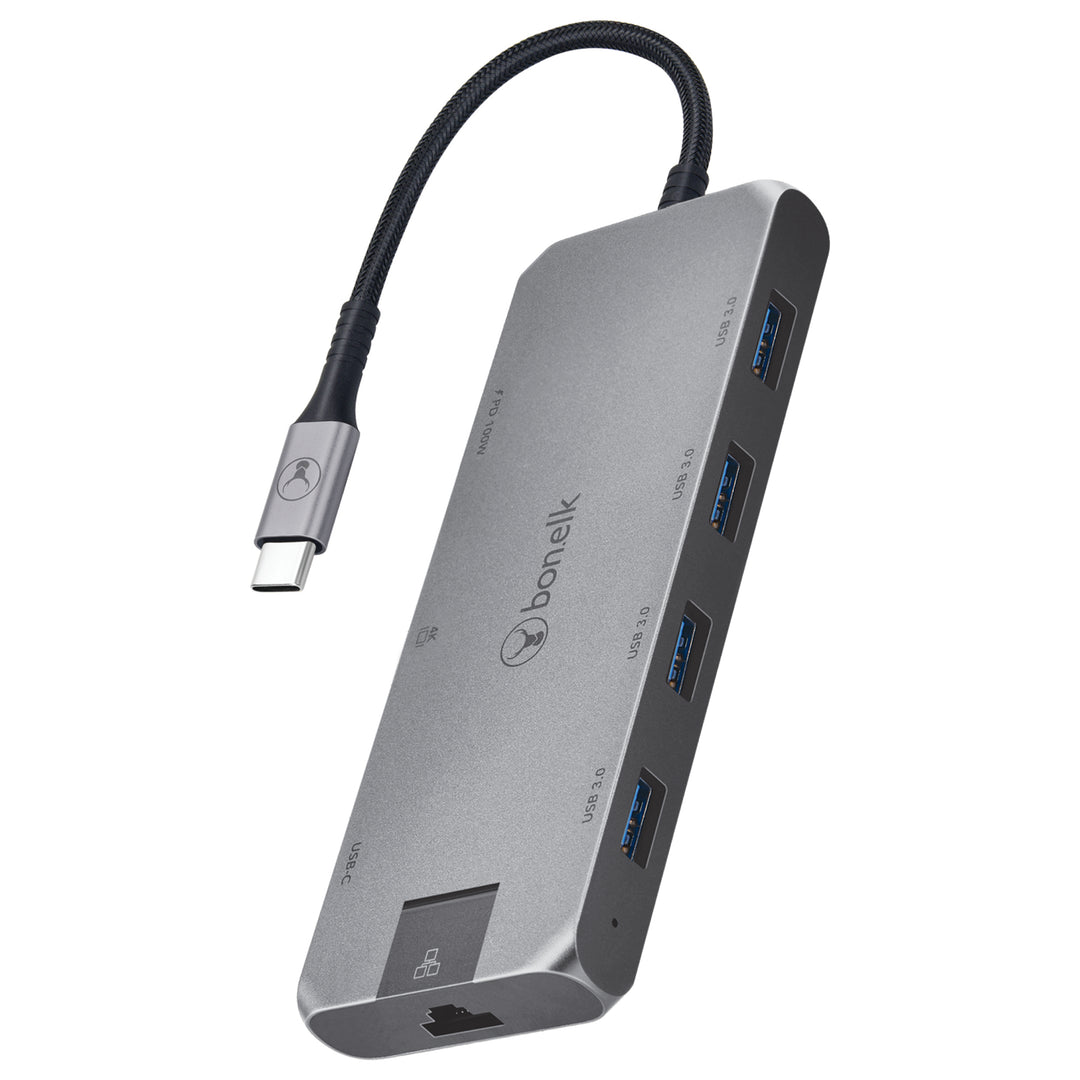 Bonelk Long-Life USB-C to 8in1 Multiport Hub - Space Grey