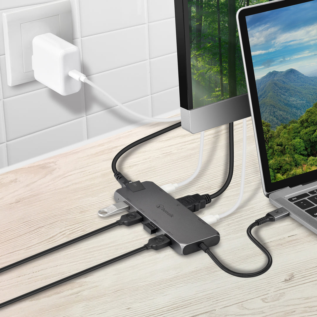 Bonelk Long-Life USB-C to 8in1 Multiport Hub - Space Grey