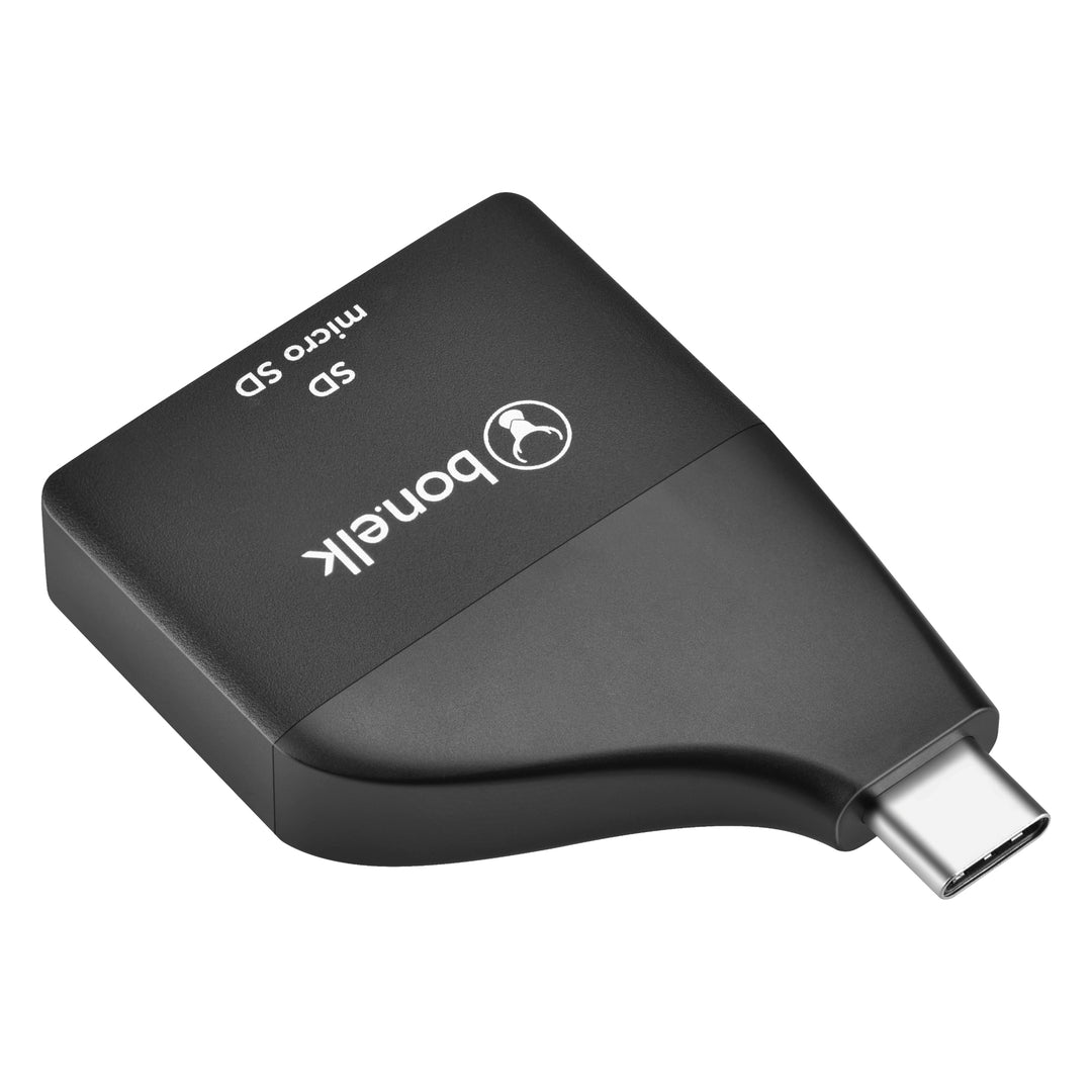 Bonelk USB-C to MicroSD/SD Adapter - Black 