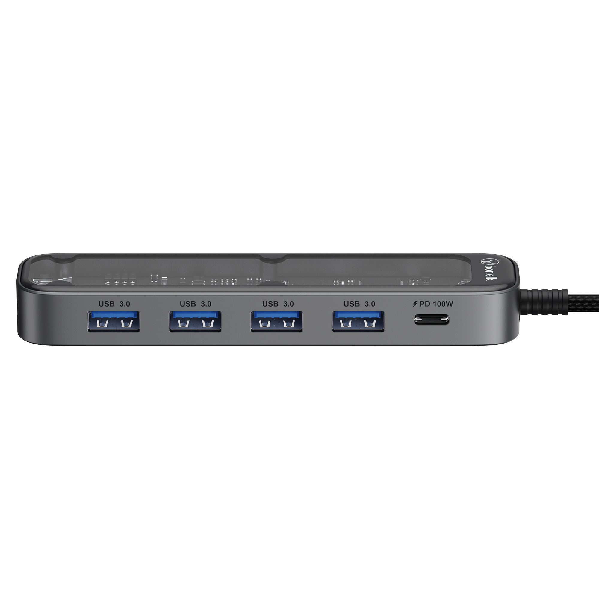 Bonelk Vision Long-Life USB-C to 6in1 Multiport Hub -  Clear
